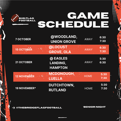 24-25 Flag Football Schedule